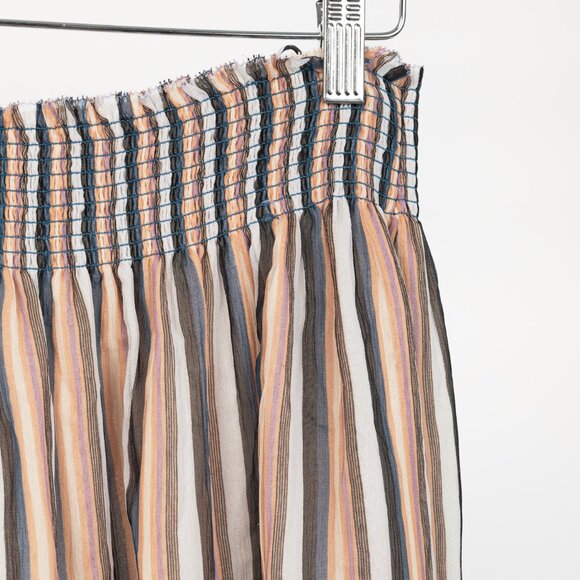 Derek Lam 10 Crosby Orange Striped Silk Ruffle Mini Skirt - Picture 4 of 9